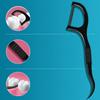 Flat Dental Floss 50Pcs Bamboo Charcoal Interdental Brush Dental Toothpick Teeth Cleaning Organic Dental Teeth Floss Black