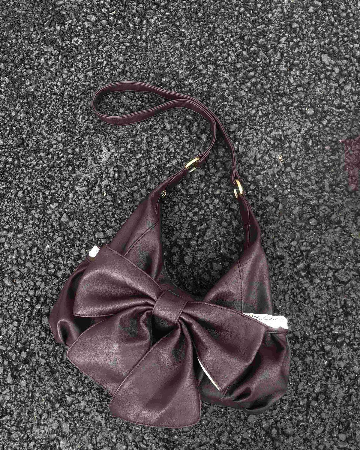 

Korean Retro Bow Lace Tote Bag Women Brown Soft Leather Large Capacity Shoulder Bag Ladies Sweet Cute Harajuku Crossbody Bag New 38x30x11cm