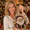 Handgemaakte Feestelijke Huisdecoratie Kerst Kunst met Nep Parels Hangend Ornament Kit, DIY 3D Kralen Sprankelende Acryl Edelsteen Kunst Ambacht, Bord voor Raam, Deur,