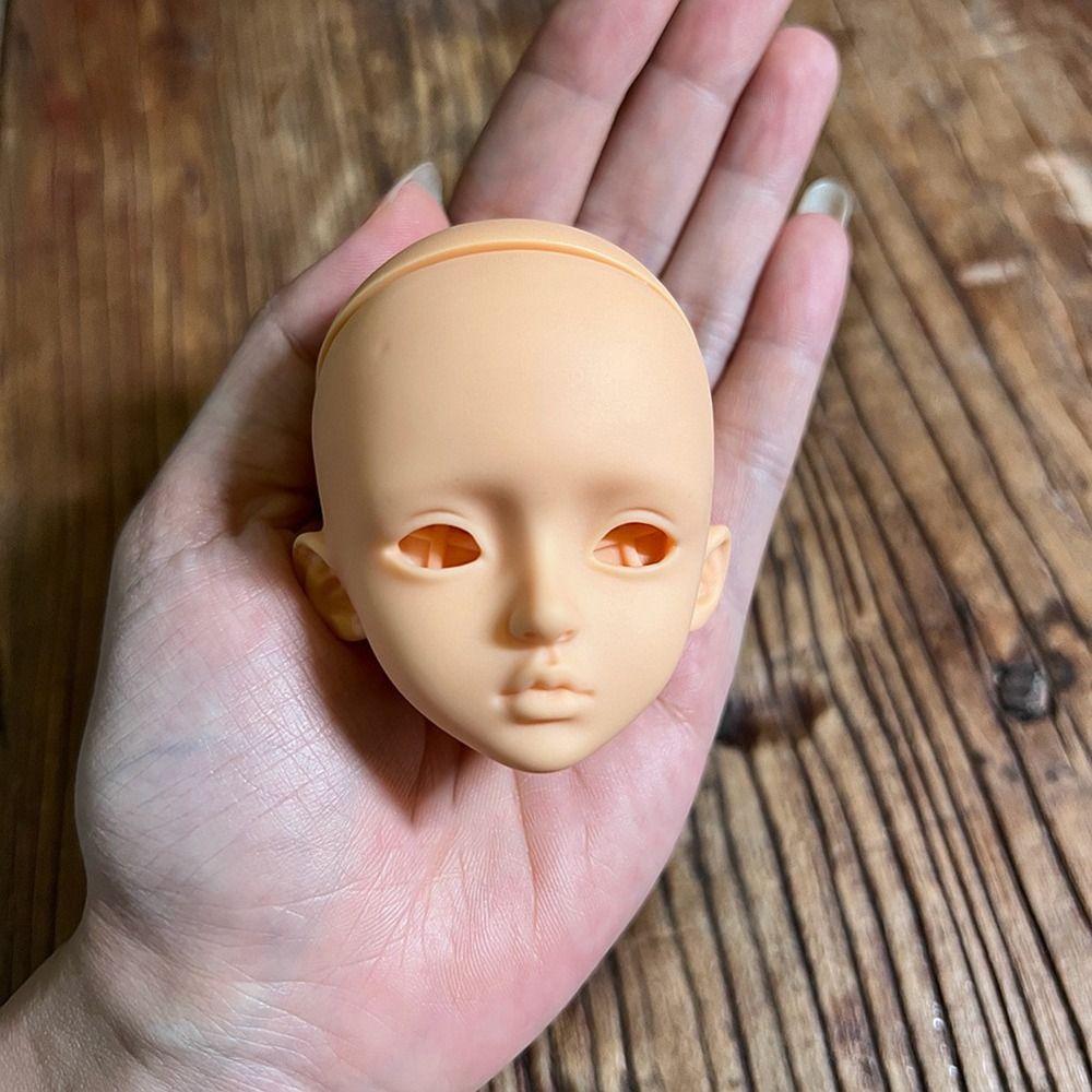 Soft PVC 1/6 MJD Doll Head Handmade BJD Doll's Head New No Makeup Doll Head Practice Makeup