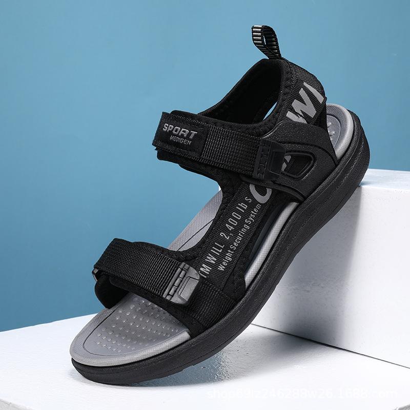 Sommer Jungen Sandalen Sommer weichsohlige Studenten mittleren Alters ältere Kinder rutschfest Strandschuhe kleine Jungen Kinder offenzehig atmungsaktiv Tide