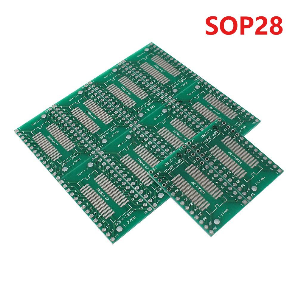 10/30pcs PCB Adapter Board SMD To DIP SOP TSSOP SOP8 SOP14 SOP16 SOP20 SOP24 SOP28 IC Test Board Adapter Socket PCB Kit