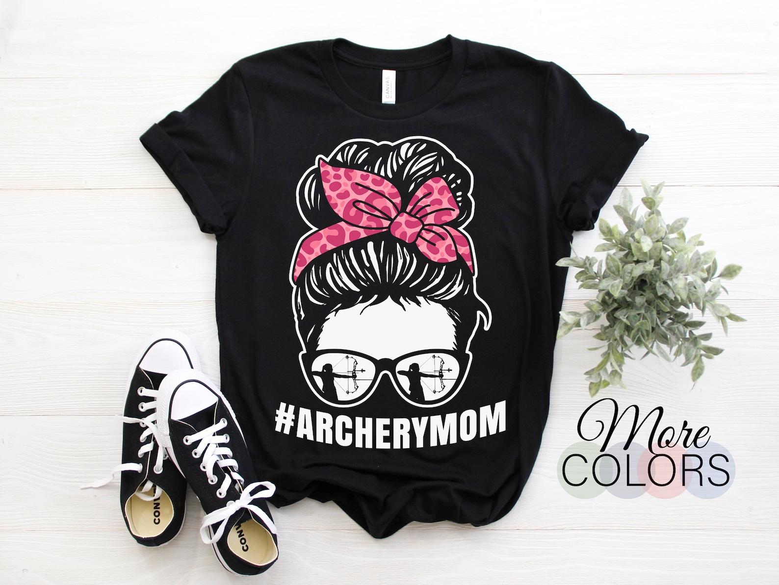 Archery Mom Archer Gift Outfit, Arrow Bow Sport Lover Present T-Shirt, Girls Bowman, Shooting Competition Team, Mother s Day Clothes, 130
