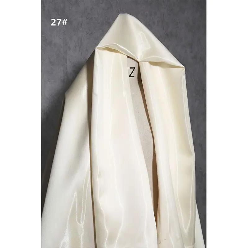 150Cm Wide Luxury Glossy Metallic Liquid Satin Fabric Galaxy Shiny Cloth Crafts for Fashion Designer Show Dress Comfort Material