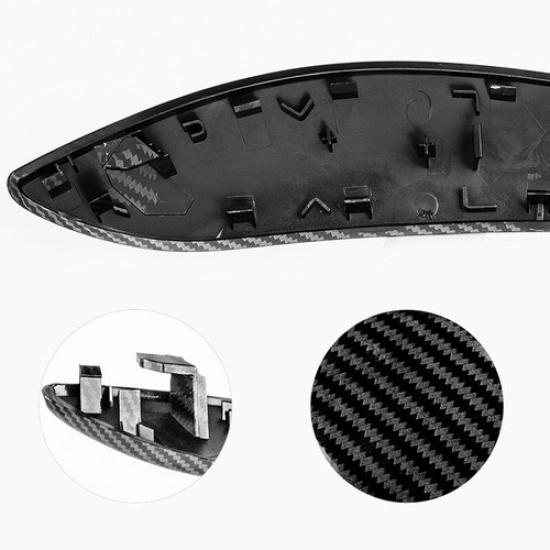 4x Carbon Fiber Style Inner Door Handle Cover Repalcement Trim For BMW 3 F30 F34