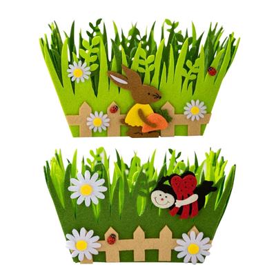 Cesto con Coniglio Verde Facile da Usare Decorazioni per la Celebrazione di Pasqua per le Feste Pasquali Perfetto per Bambini e Riunioni Familiari