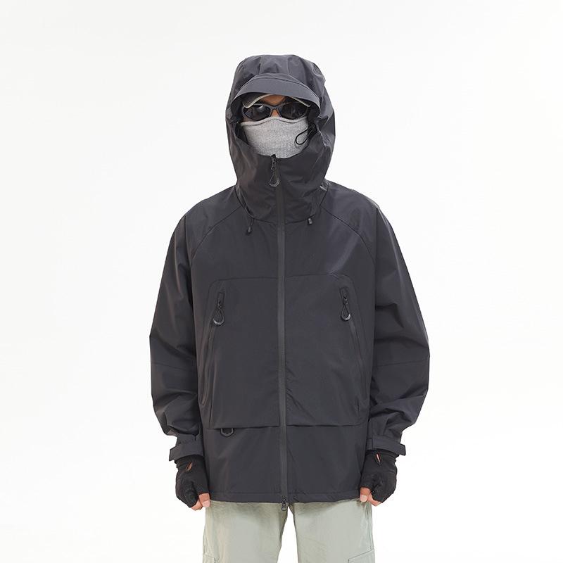 

Outdoor Jackets for Men and Women Casual Solid Color Breathable Waterproof Loose Jackets 4XL