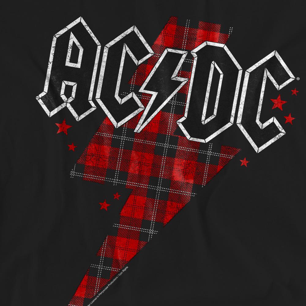 AC/DC Unisex Adult Plaid Bolt T-Shirt