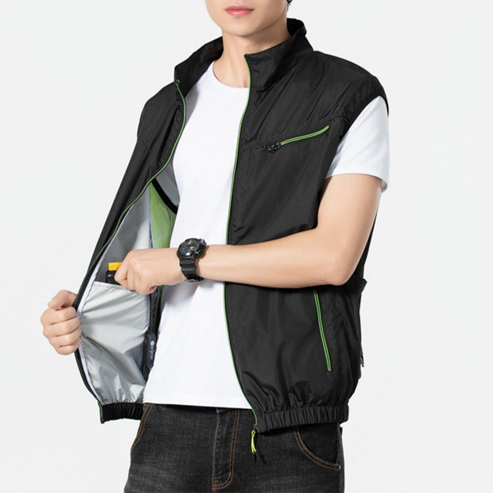 Cooling Vest Ice Fan Vest Heat Resistant Air Conditioner Clothes Breathable Cooling Fan Vest for Summer Camping Fishing Supplies