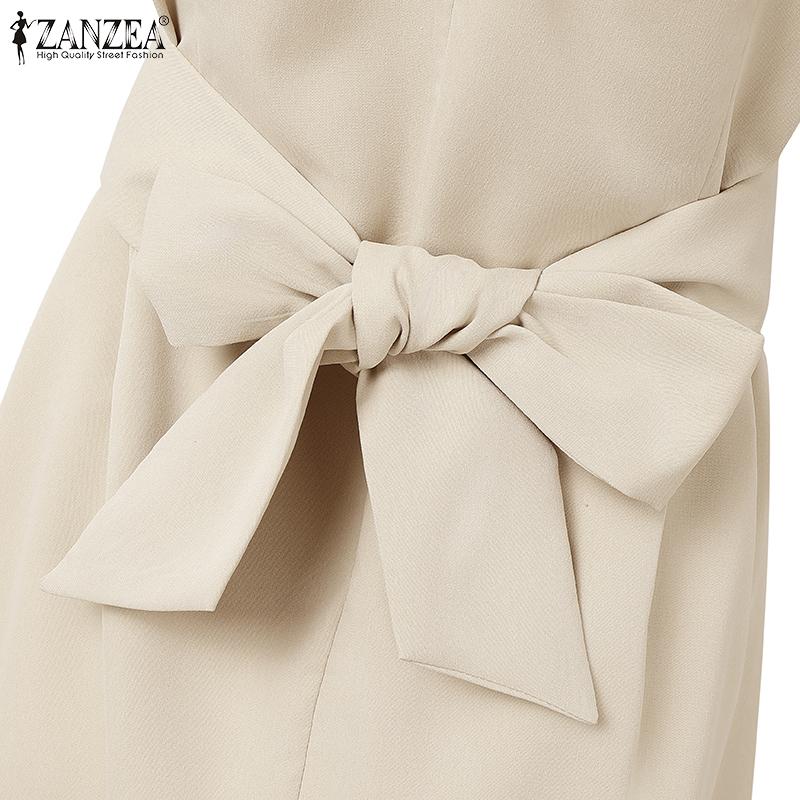 ZANZEA Women Summer Casual Off Shoulder Tube Top Long Dress