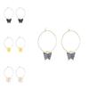 Multicolor Alloy Trendy Butterfly Earrings For Women Casual Street Style