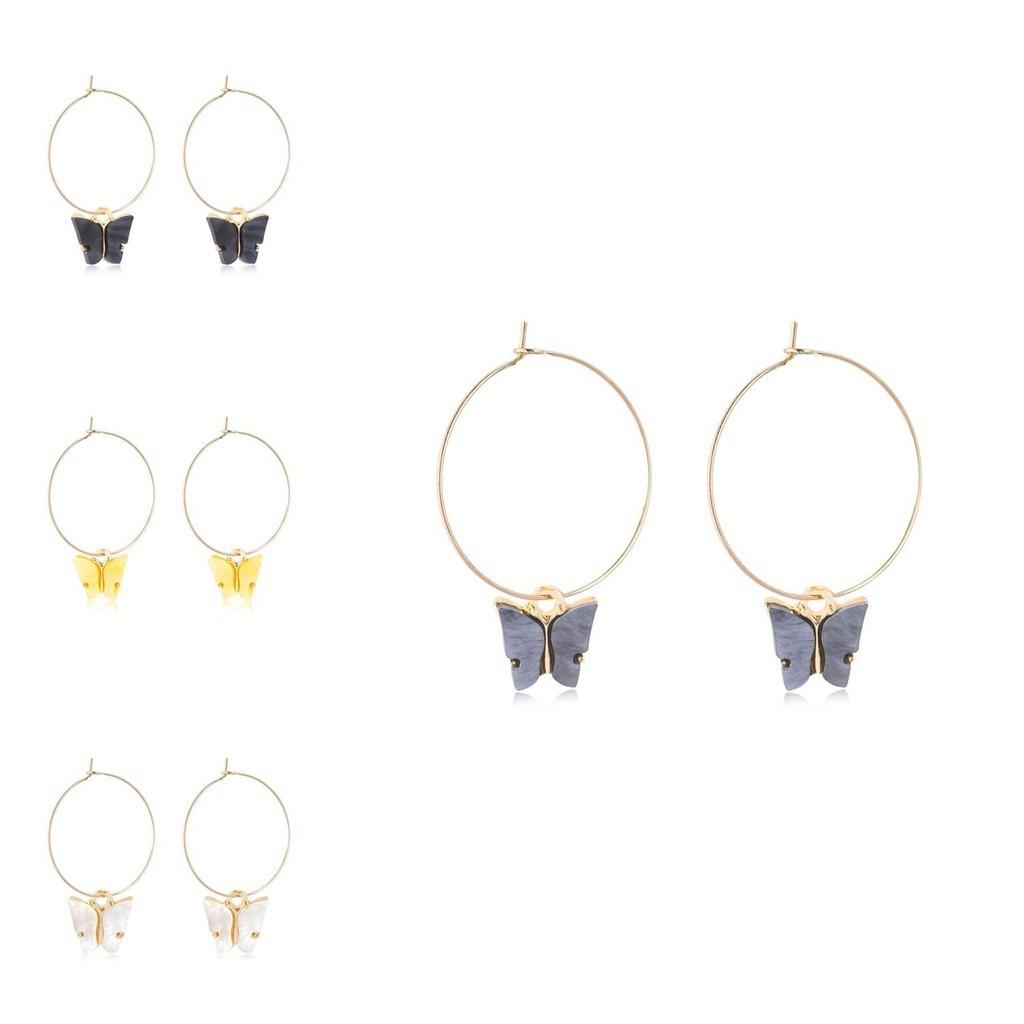 Multicolor Alloy Trendy Butterfly Earrings For Women Casual Street Style