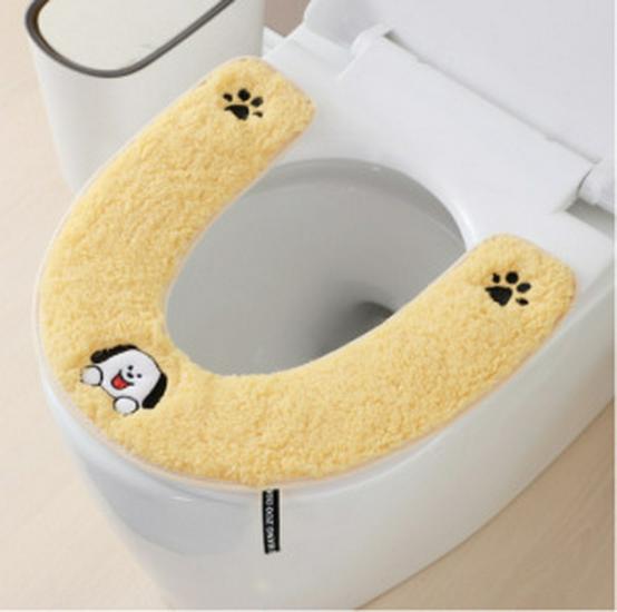 EVA Waterproof Antibacterial Toilet Seat Cover - Washable, Universal, Cute Design, Adhesive Cushion for All Seasons