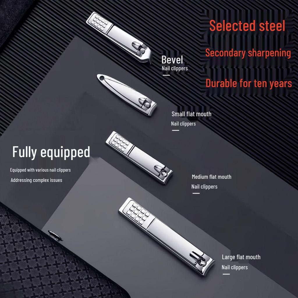 Black King Kong Nail Clipper Set - Manicure & Pedicure Tools for Men and Women