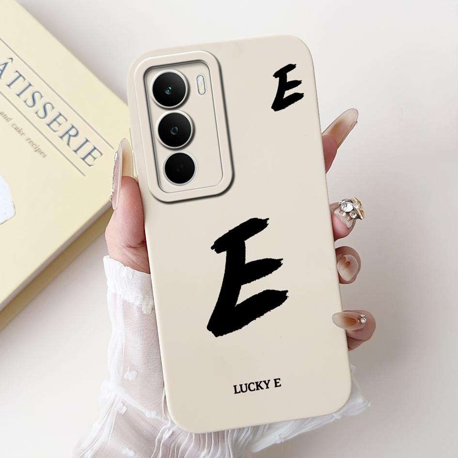 For Realme C71 2025 Case RMX5303 Cover Cute Lucky Initial Letters Soft Silicone Lens Protective Covers For RealmeC71 C 71 Bumper