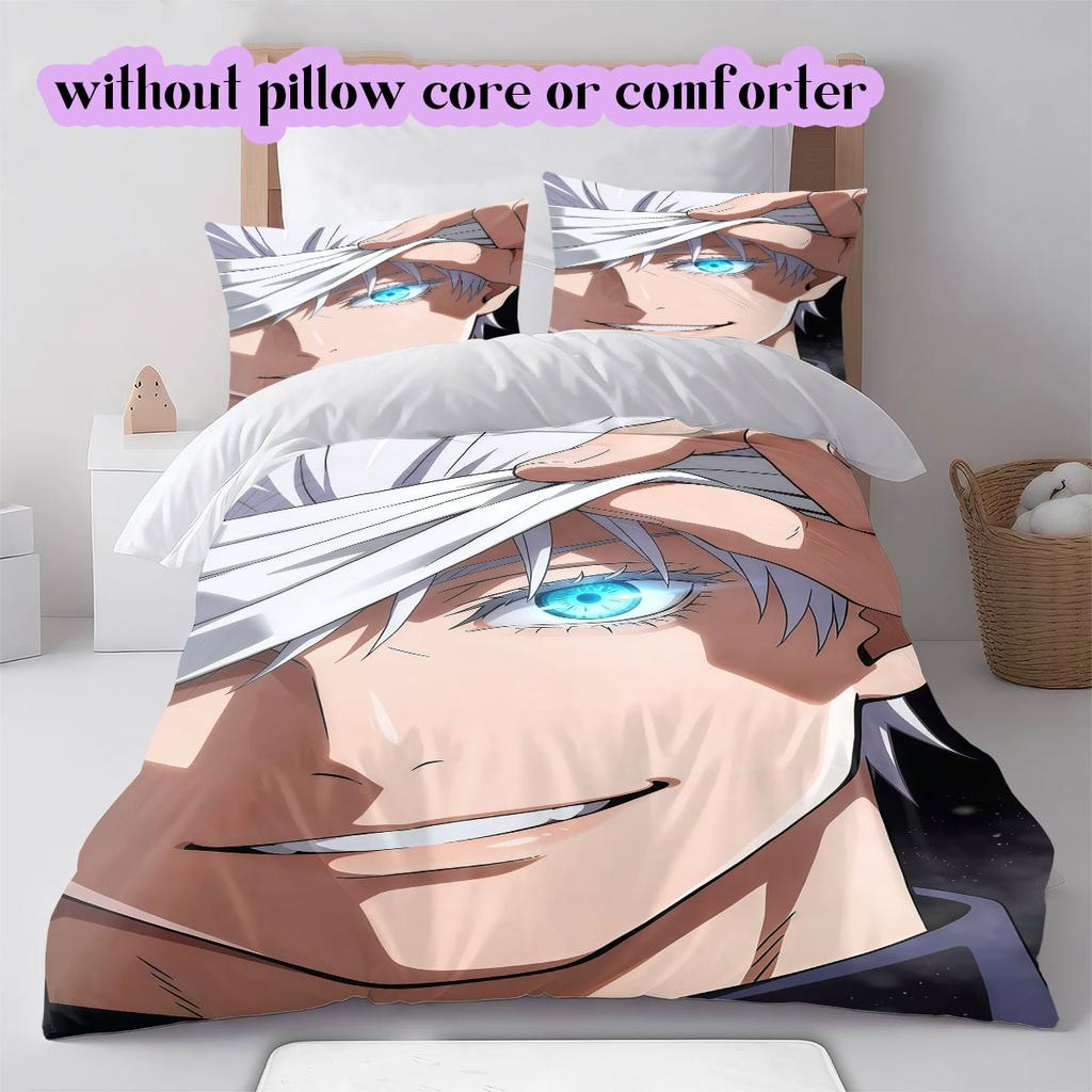 Jujutsu anime Character Soft and Comfortable Duvet Cover, Children's Bedding Set Gift, Extra Large Size, Various Sizes Available