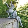 Zittende Tuinierende Hars Fee Beeldje Tuin Ornament Hars Ambacht Tuin Huis Tuin Decoratie Buiten Jardin Fee Beeldje