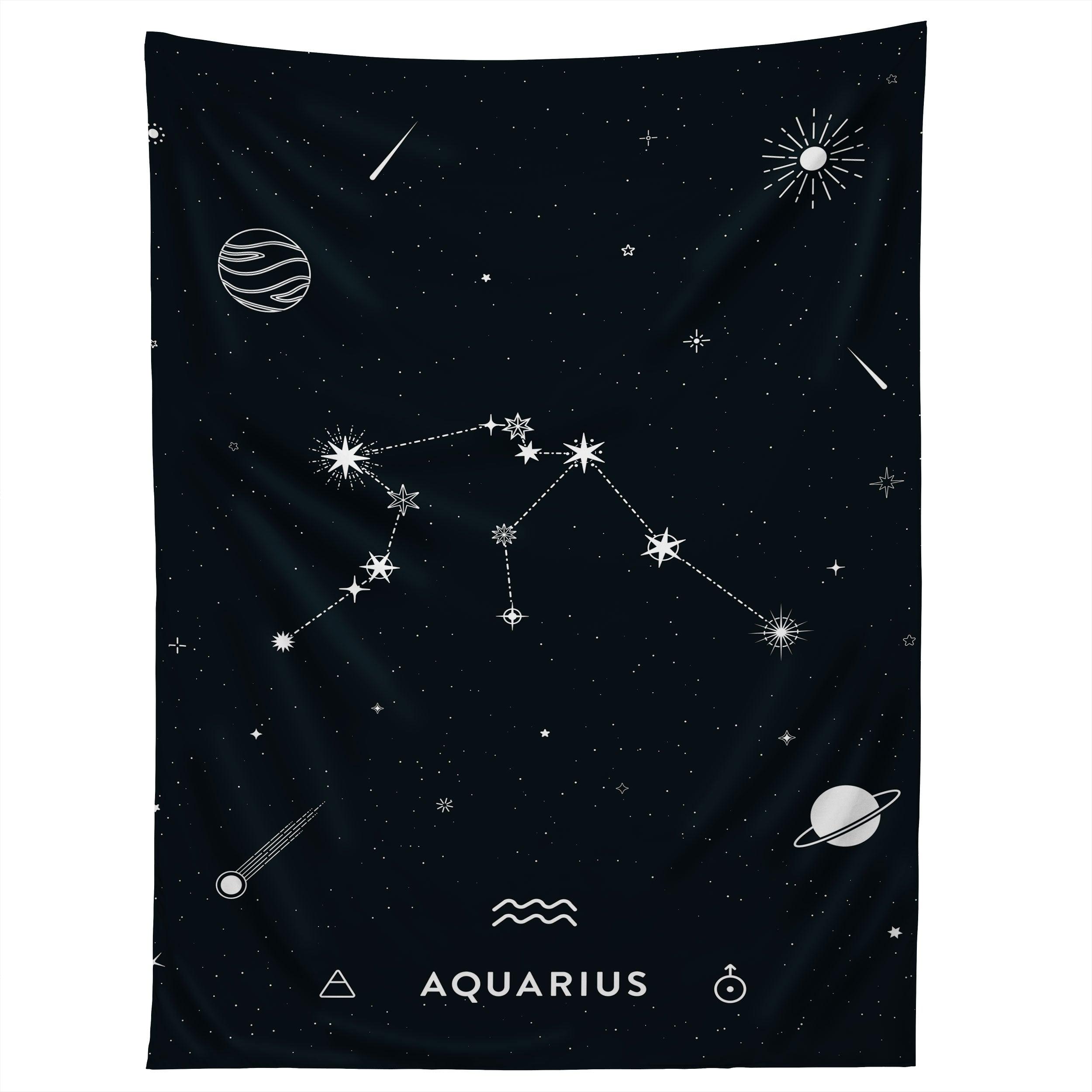 AQUARIUS STAR CONSTELLATION tapestry 75x100