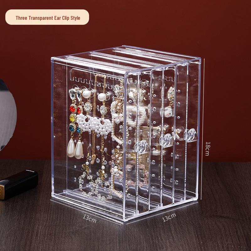 

Акриловый пыленепроницаемый органайзер для ювелирных изделий: Прозрачная подвесная коробка для серег и ожерелий