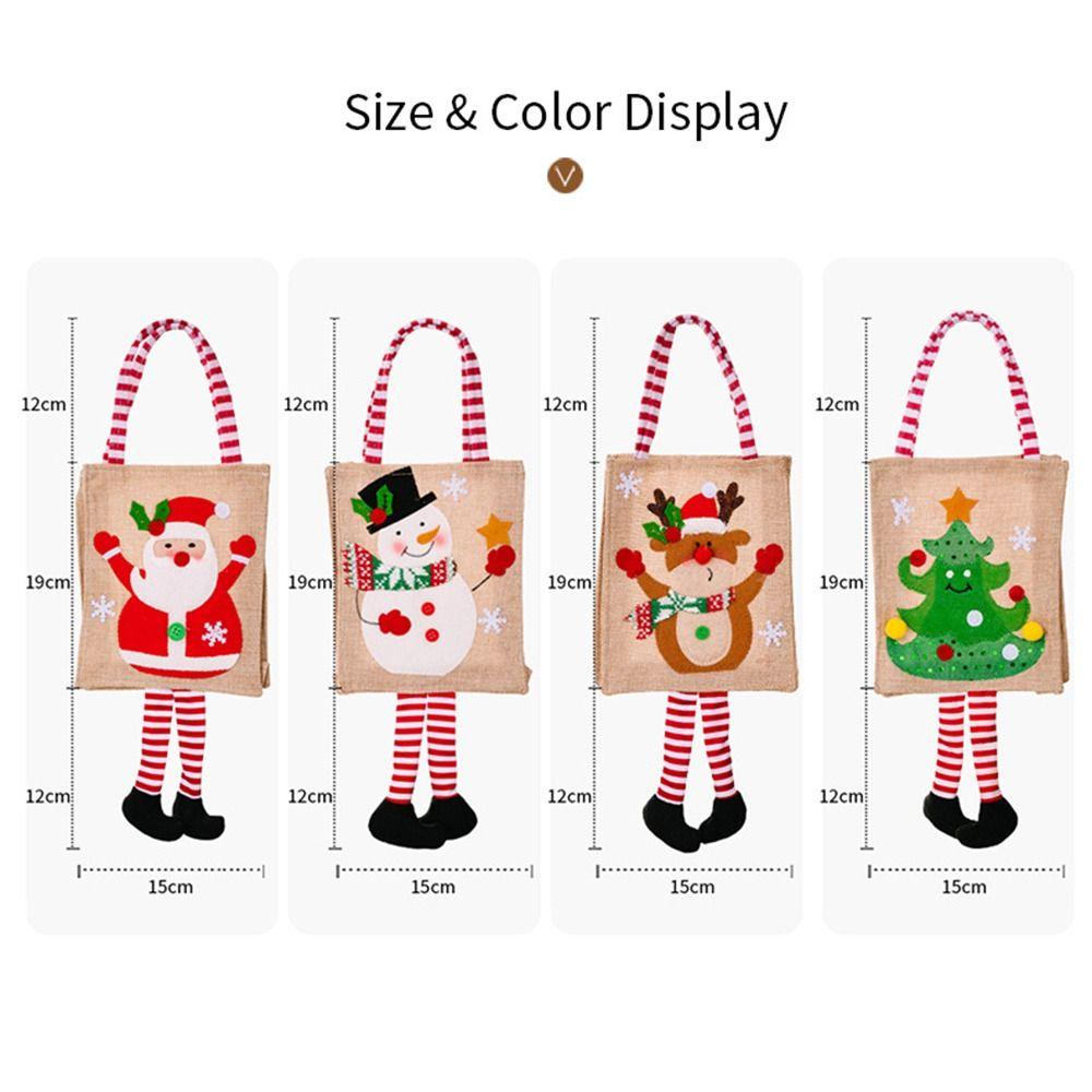 Sacks Linen Xmas Tree Party Packaging Pouch Wrapping Pouch Christmas Tote Bag Gift Bags Goodie Bags