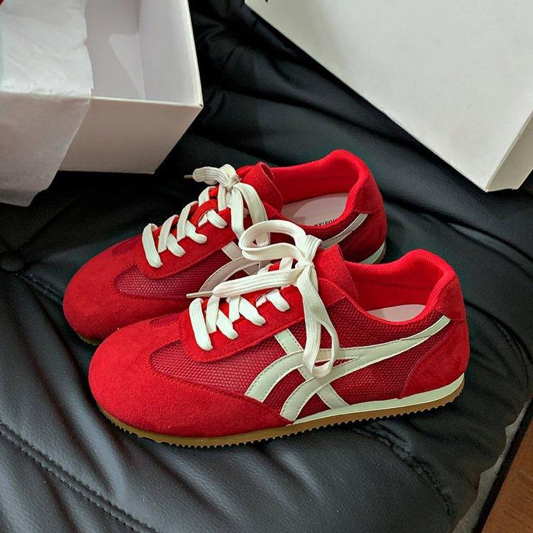 Dopamine German training shoes women's 2025 new popular spring and summer flat-bottomed versatile mesh shoes sports and leisure board shoes