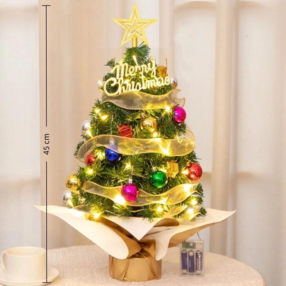 45cm Höhe Tisch-Weihnachtsbaum Mini Bunte Kugeln Künstlicher Weihnachtsbaum PVC Weihnachtsbaum Set Weihnachtsdekoration