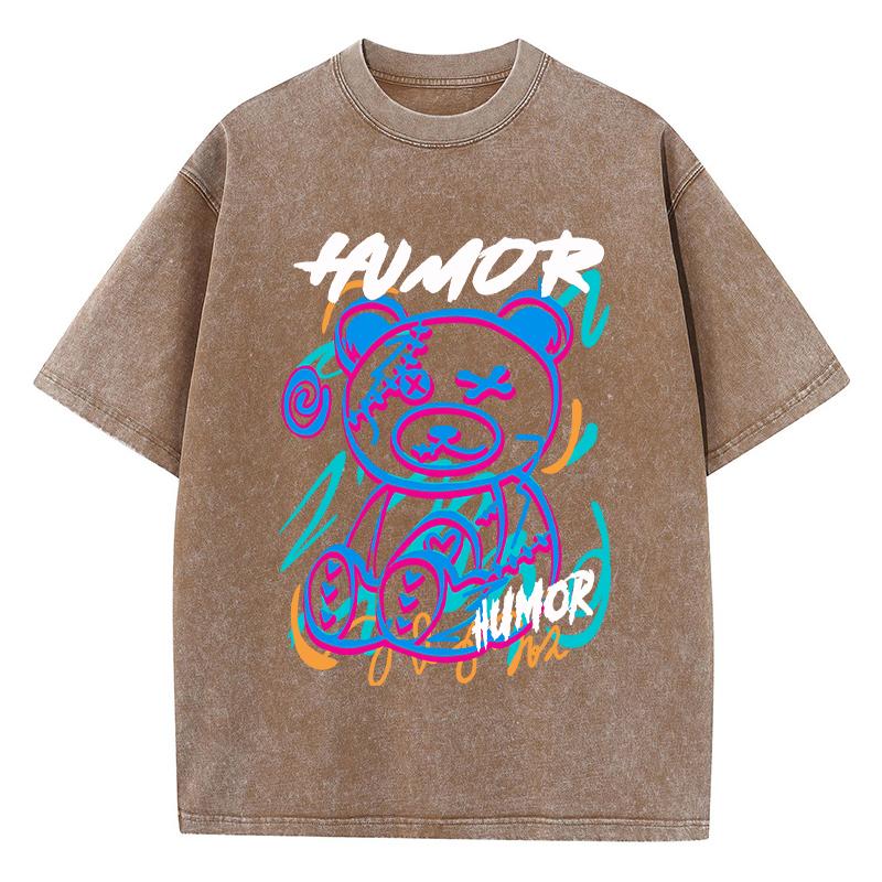 

Уличные женские хлопковые стираные футболки с цветным юмористическим принтом, напечатанные футболки, модная одежда большого размера с коротким рукавом 3XL