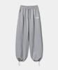 PRINOAR [Fleece Line Option] Statement String One-Pleat Wide Pants - Melange