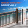Staircase Metal Balusters 51 Pack 29.5''x1'' Aluminum Spindles W/ Screws