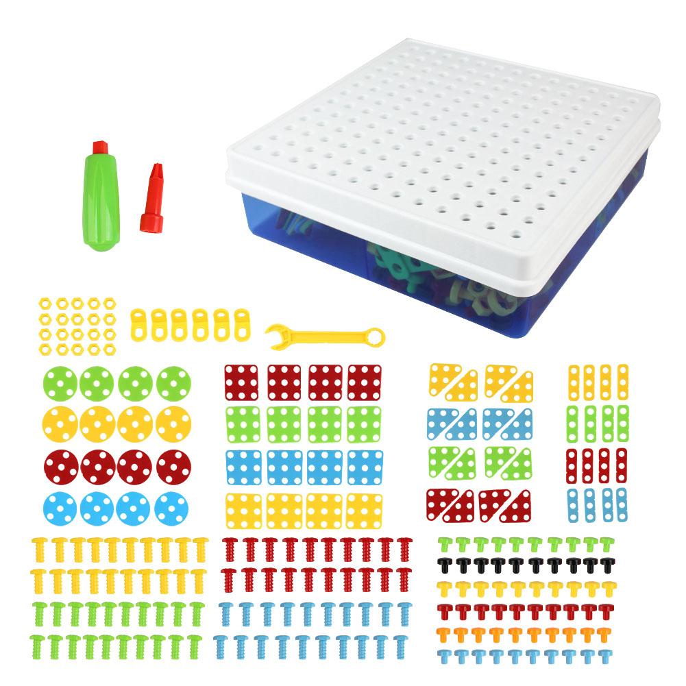 234PCS Kinder Puzzlespielzeug DIY Demontage Schrauben Mutter Bausteine Set Lernspielzeug
