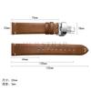 18 20 22mm Genuine Cowhide Strap Replace Band Rretro Stiching Soft Watchband Butterfly Buckle  for Men Women Watch Accessories