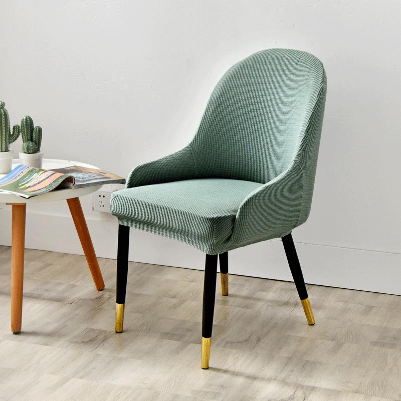 European Leather Dining Chair Cover with Curved Backrest, Thickened Universal Design for Household Chairs and Stools