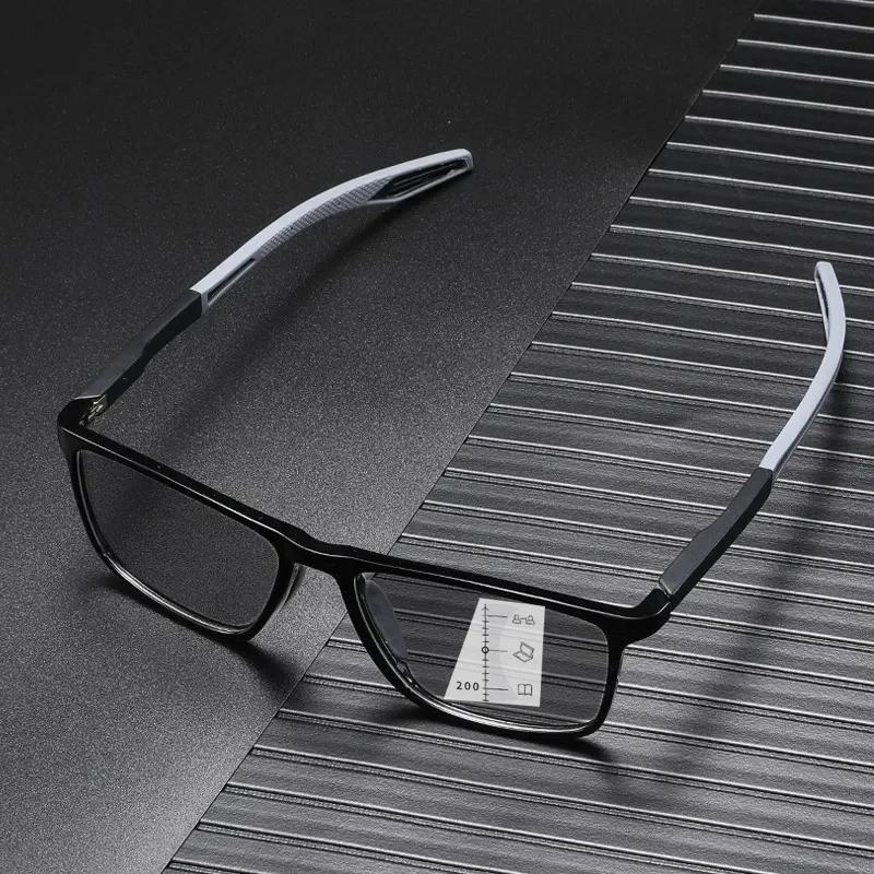 New  Photochromic Multifocal Glasses Vintage Progressive Reading Glasses Men Women Anti-Blue Sports Eyeglasses +1.0+4.0