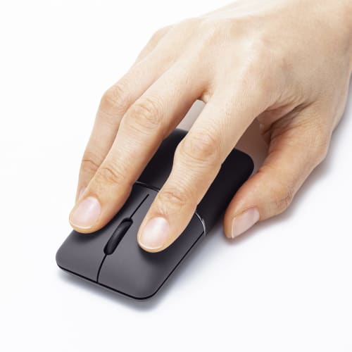 Sanwa Supply Silent Bluetooth Blue LED Mouse SLIMO (Rechargeable/Black) MA-BBS310BK