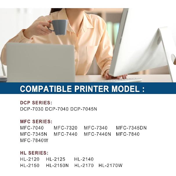 DR360 Compatible Drum Unit Replacement for Brother DR360 DR 360 to use with DCP-7040 DCP-7030 MFC-7840W MFC-7340 MFC-7440N HL-2140 HL-2170W HL-2150N