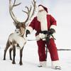 Unisex Santa Claus Costume Set Thick Plush Velvet Christmas Outfit Suit For Party Stage Cosplay