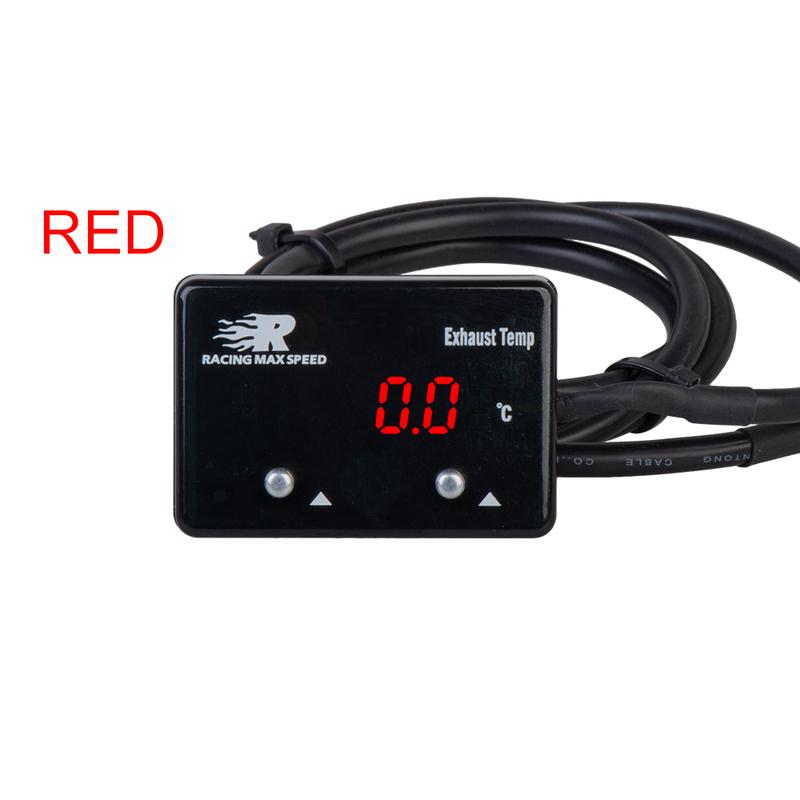 Auto Exhaust temperature Gauge Exhaust Gas Meter Digital With Sensor EXT Temperature Meter Turbo for 4WD Hilux Patrol EGT red NO waterproof