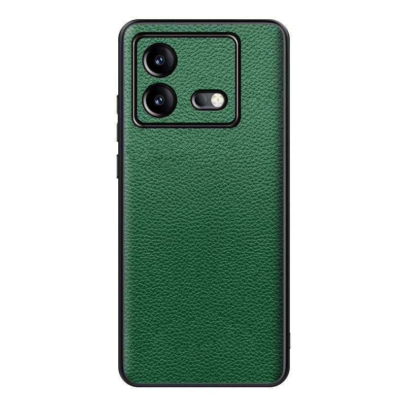 iQOO Neo7 Racing Cowhide Leather Protective Case for Neo7Pro - High-end and All-inclusive with Litchi Pattern