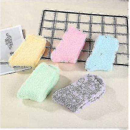 5 Pairs Women Warm Super Soft Plush Slipper Sock Winter Fluffy Microfiber Crew Socks Casual Home Sleeping Fuzzy Cozy Sock