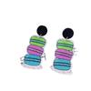 Summer Graffiti Transparent Acrylic Ice Cream Earrings Women'S Simple Versatile Silver Needle Earrings Fresh And Sweet Wind Cartoon
