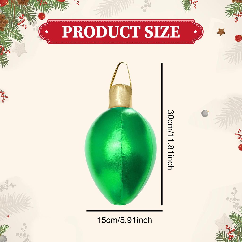 Inflatable Christmas Ball Hanging Ornament PVC Multipurpose Decor Pendant for Xmas