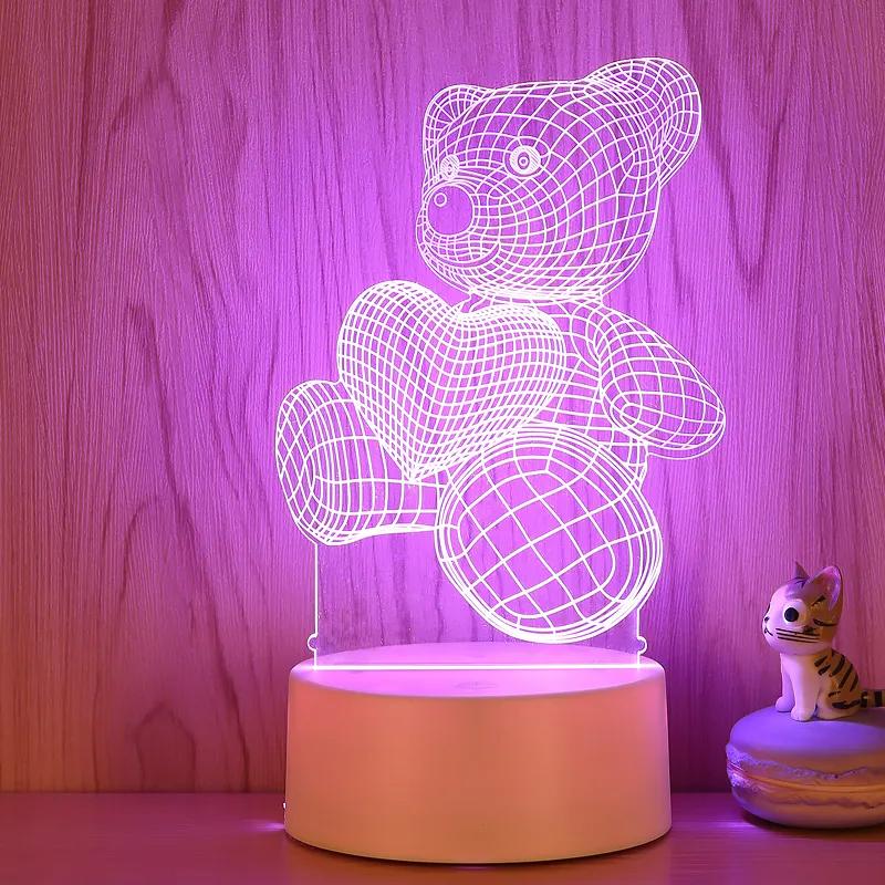 

Маленькая ночная лампа, настольная лампа, прикроватная лампа, светодиодная энергосберегающая лампа для спальни, подарок на день рождения для девочки, сердечко для девочки, настройка