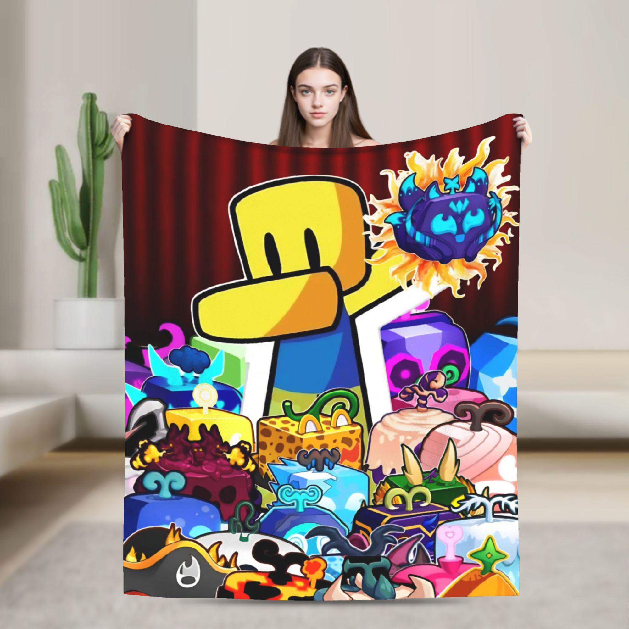 

Super Warm Blanket Decorative B-Blox Kitsune Fruits Throw Blanket Flannel Bedspread For Outdoor Fluffy Sofa Bed Cover 30x40in