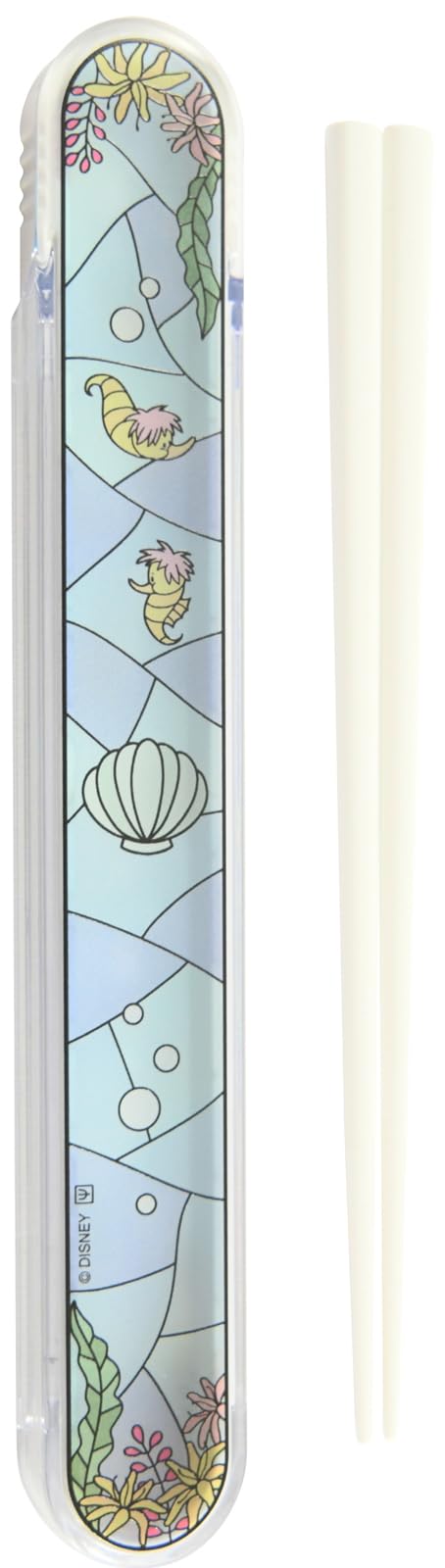 

YAXEL Милая коробочка для палочек в стиле витража Ланч-бенто Сделано в Little 13472 Набор, С выдвижной крышкой, 18 см, Коробка, Япония, Дисней, Русалочка,