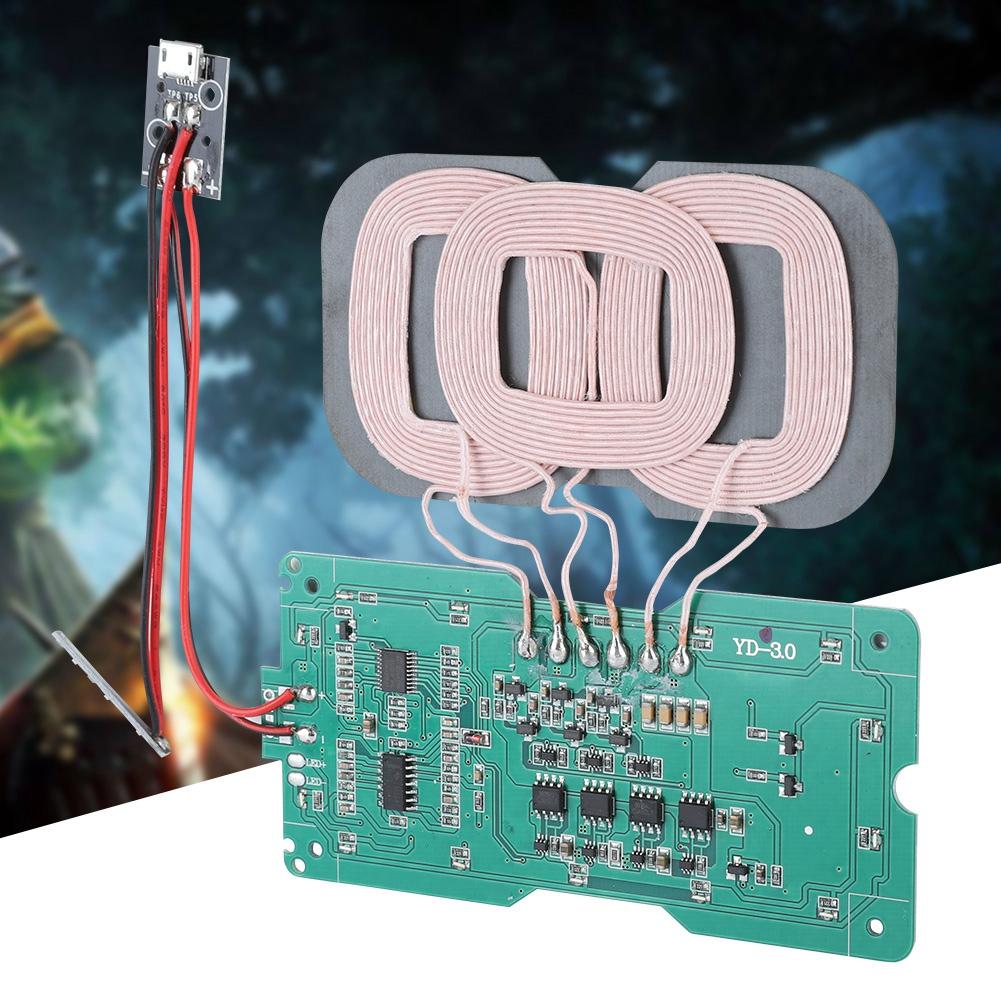 QI Standard  DIY Module  DIY QI Standard 3 Coil Wireless Charging Transmitter Module Circuit Board Coil