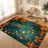 Mountain Landscape Theme Crystal Velvet Floor Rug Personalized Custom Name Text Warm Carpet Home Decoration