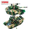 Ensemble de construction de chars de combat principaux Merkava MK4 de la Seconde Guerre mondiale - Briques de construction - Modèle réduit d'arme militaire - Jouet pour enfants - Cadeau pour garçons