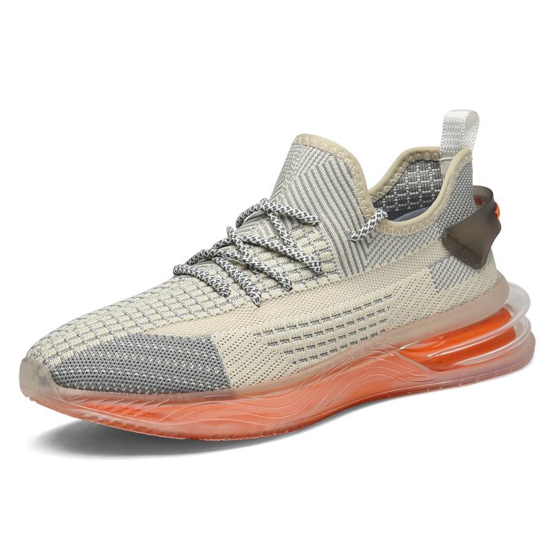2025 Sommer atmungsaktive Fliegenstrick-Mesh-Schuhe Herren Jugend Sport- und Freizeitschuhe vielseitige Studenten-Kokosschuhe Luftpolsterschuhe