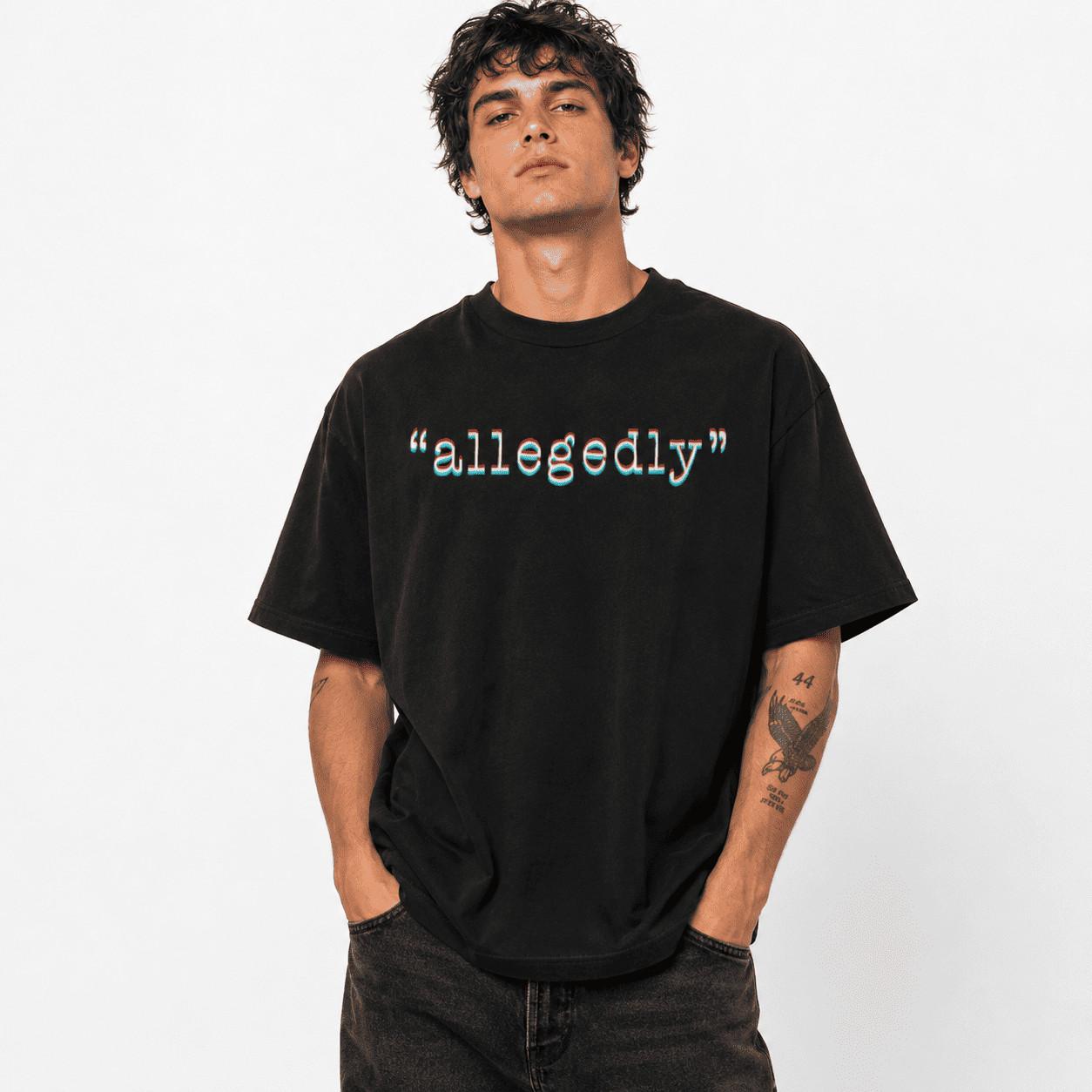 Allegedly Innocent Until Proven Guilty Lawyer Attorney T-Shirt XL
