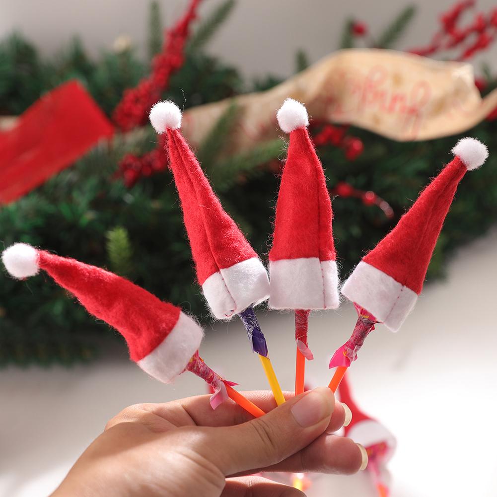 10-40PCS Christmas Hat Cutlery Holder Dinner Fork Knife Set Tableware Decoration for Hotel Restaurant Kitchen Bar Party Supplies